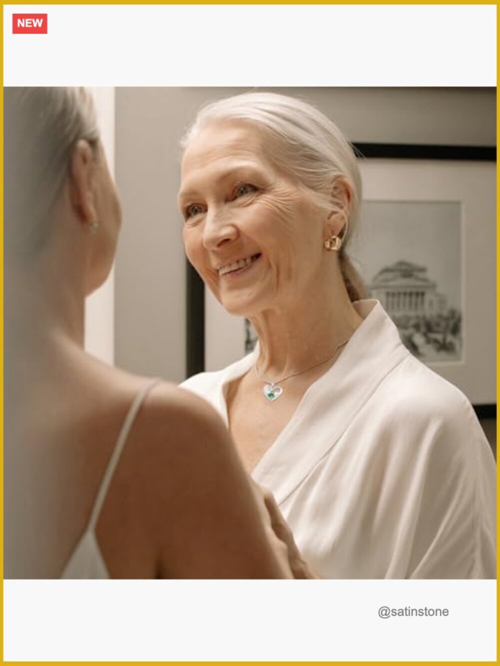 Sterling Silver Mom Birthstone Love Heart Pendant Necklace 18" - Picture 3 of 7